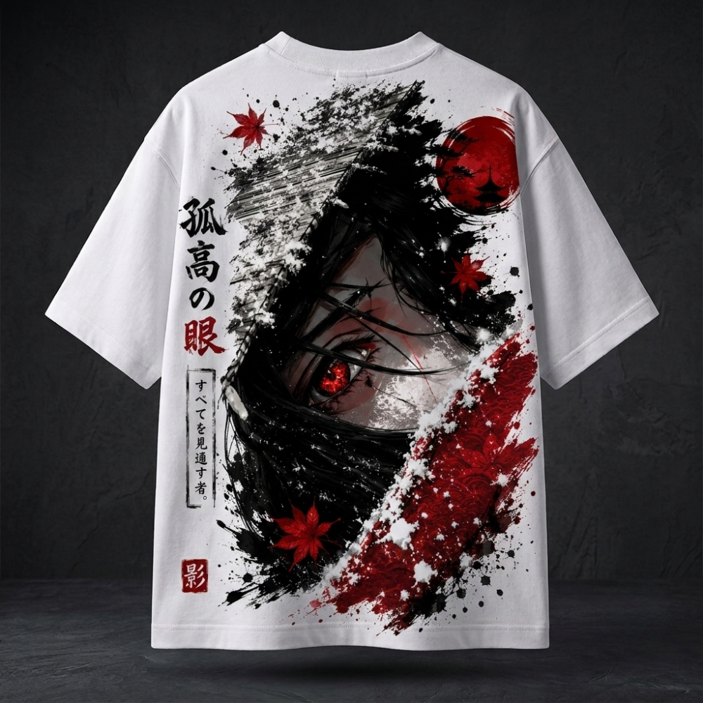 Crimson Shadow Ninja Oversized T-Shirt
