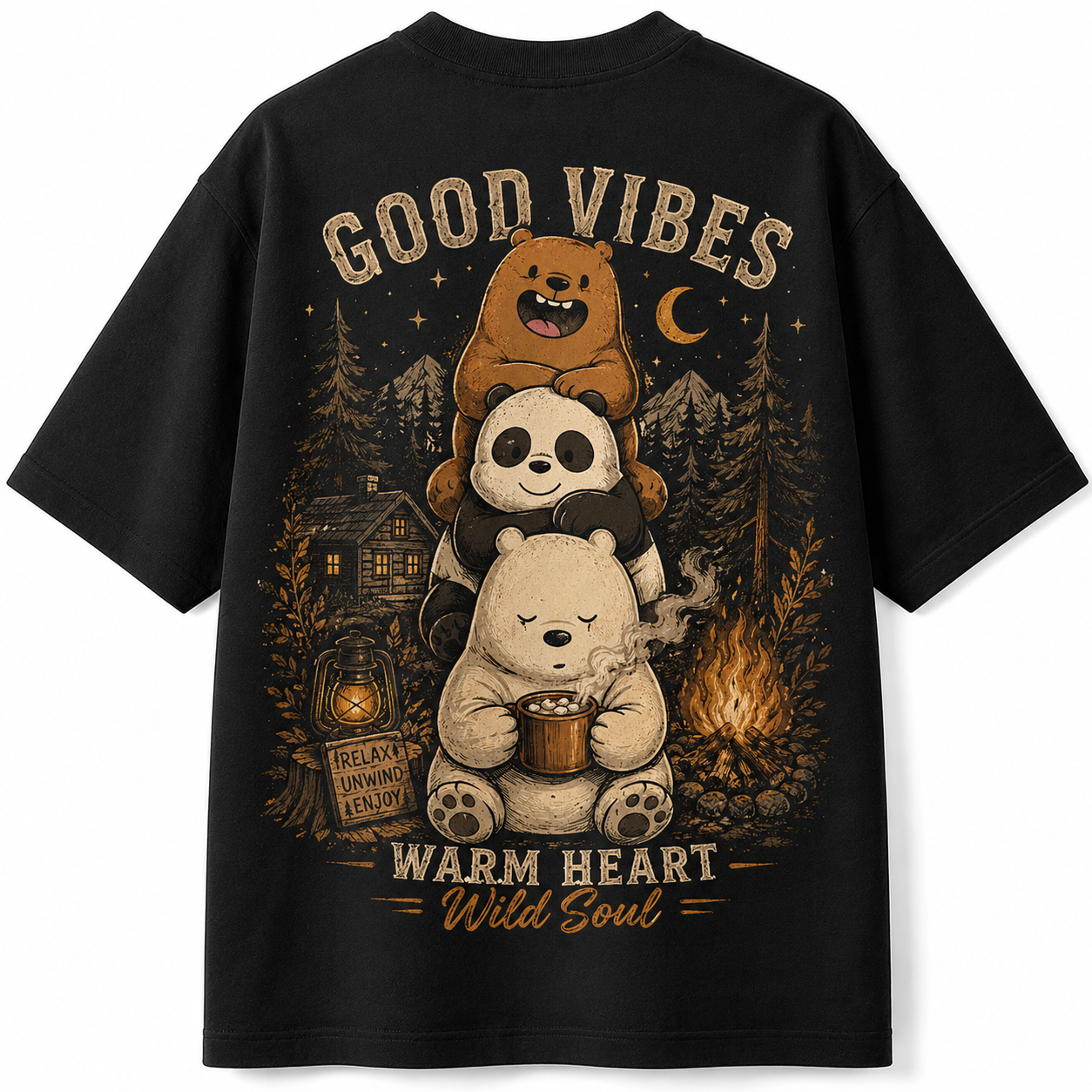 Good Vibes Bear Oversized T-Shirt